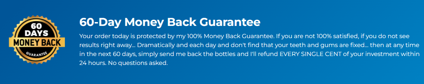 Renew Dental Support Money Back Guarantee