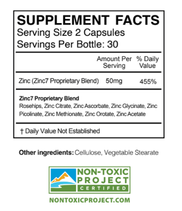 Zinc7 Supplement Facts